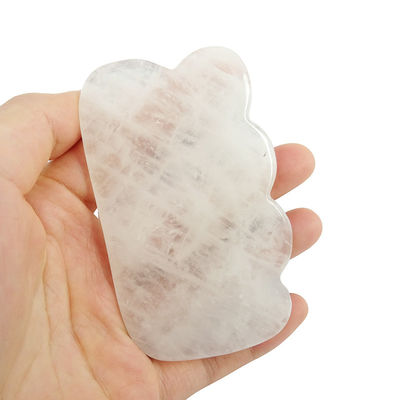 Weißkristall Gua Sha Naturjade Guasha Gesichtsmittel für Körpermassage SPA Akupunktur Gesicht Hals und Augen Hautpflege Geschenk