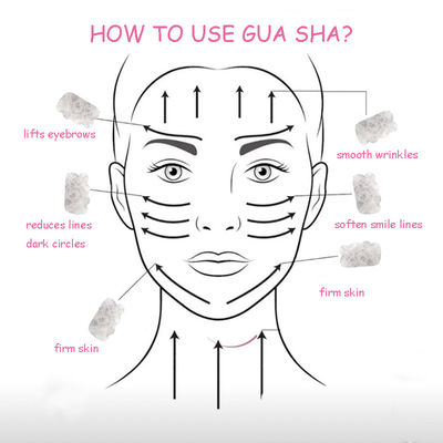 Weißkristall Gua Sha Naturjade Guasha Gesichtsmittel für Körpermassage SPA Akupunktur Gesicht Hals und Augen Hautpflege Geschenk