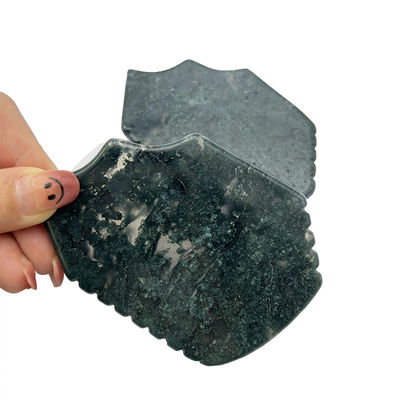 Handgeschnitzte Maschine aus Naturgras, Agat, Guasha und Stein, für die Hautpflege