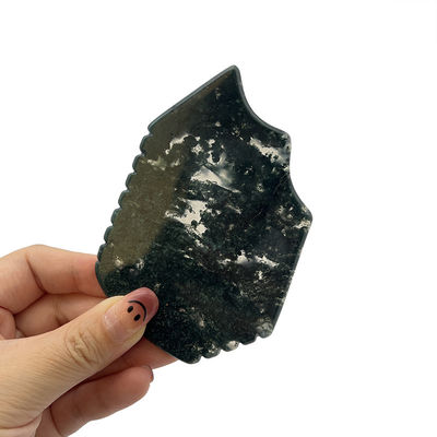 Handgeschnitzte Maschine aus Naturgras, Agat, Guasha und Stein, für die Hautpflege