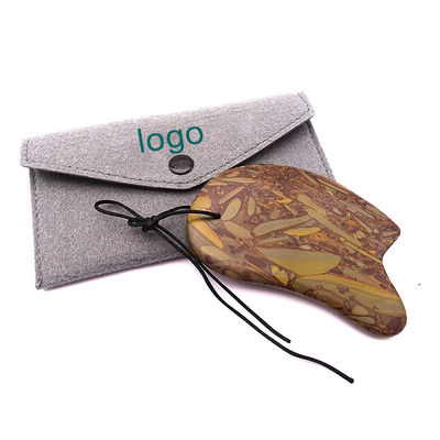 Unterstützung für OEM/ODM Natürliche Nuwa Stein Gesichts Gua Sha Scraping Haut Massage Tool für tragbare medizinische Lifting und Schönheit