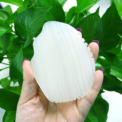 Massage/Lifting Firming/Anti-Aging-Funktion Natürliche afghanische Weiße Jade Gua Sha Brett für Massage Spa Akupunkturtherapie