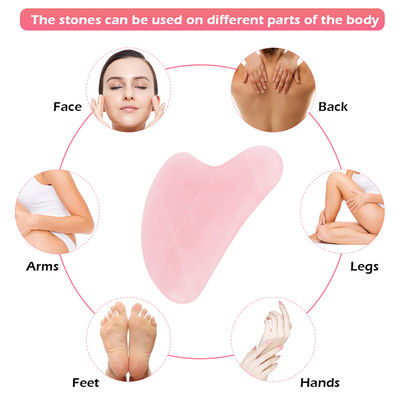 Tragbare natürliche Jade Gua Sha Stein Massagetool für Gesicht Hals Haut Lifting Faltenentferner Schönheitspflege Physiotherapie