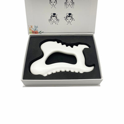 Keramische Gua Sha Gesichtspflege-Tools für das Gesicht Hautpflege-Tools leicht zu enthalten Luxus-Box Tasche und Guide Geschenke für Frauen