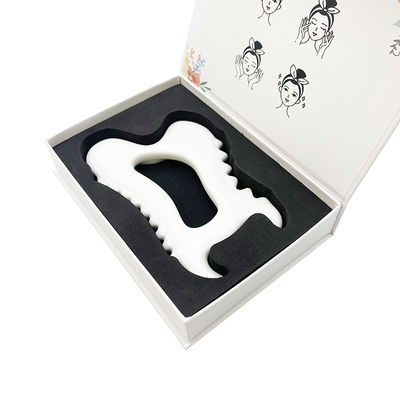 Keramische Gua Sha Gesichtspflege-Tools für das Gesicht Hautpflege-Tools leicht zu enthalten Luxus-Box Tasche und Guide Geschenke für Frauen