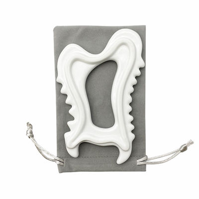 Keramische Gua Sha Gesichtspflege-Tools für das Gesicht Hautpflege-Tools leicht zu enthalten Luxus-Box Tasche und Guide Geschenke für Frauen