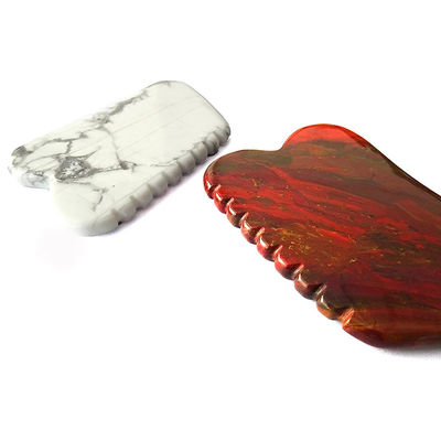 OEM/ODM unterstützte natürliche Gesichtsmassage Gua Sha Stein Mookaite Weiß Türkis Guasha zur Verringerung von feinen Gesichtslinien