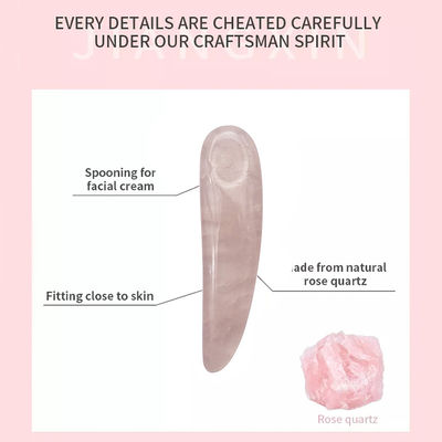 Rose Quarz Löffel für Gua Sha und Kosmetik Schönheitsstab Applikator Spatula