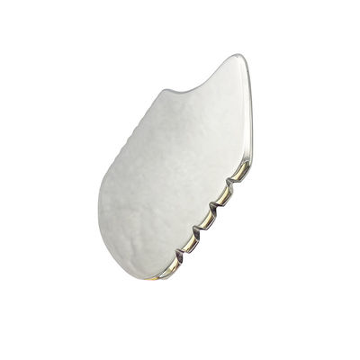 Silber Gua Sha Gesichtswerkzeug Edelstahl Guasha Board für SPA Akupunktur für Körper Gesicht Hals und Augen Hautpflege Geschenk für Frau