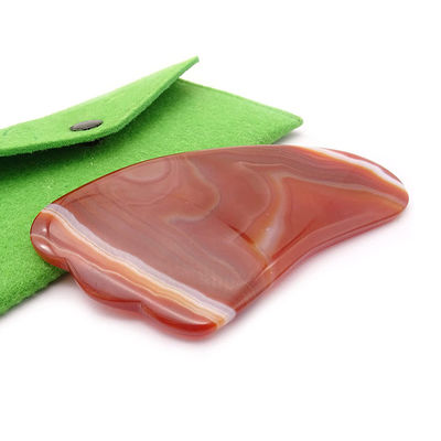 Gesichtslift Funktion Rot Agat Kristall Quarz Gua Sha Schrottplatte für tragbare