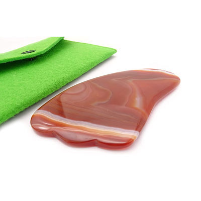 Gesichtslift Funktion Rot Agat Kristall Quarz Gua Sha Schrottplatte für tragbare