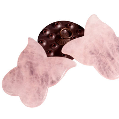 Gesichtsmassager Schmetterlingsform Jade Guasha Massageplatte Naturstein Gua Sha Schaber für den Hals Körper Akupunktur Spa