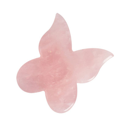 Gesichtsmassager Schmetterlingsform Jade Guasha Massageplatte Naturstein Gua Sha Schaber für den Hals Körper Akupunktur Spa