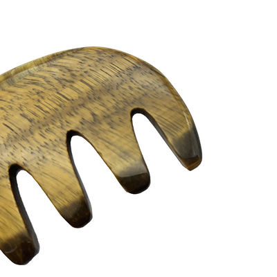 Meridian Care Jade Kamm Natürlicher Tiger Eye Stone Gua Sha Scraper für Kopf- und Kopfhautmassage