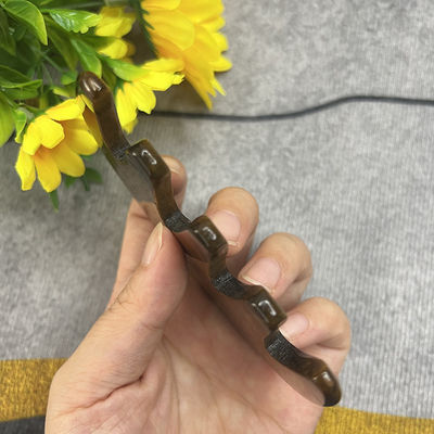 Meridian Care Jade Kamm Natürlicher Tiger Eye Stone Gua Sha Scraper für Kopf- und Kopfhautmassage