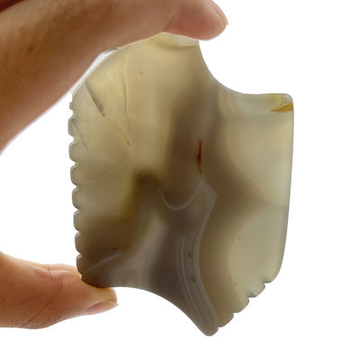 Graue Agate Guasha Schraubstein tragbare Körpermassager für Natur Jade Gua Sha und Haut-Lifting