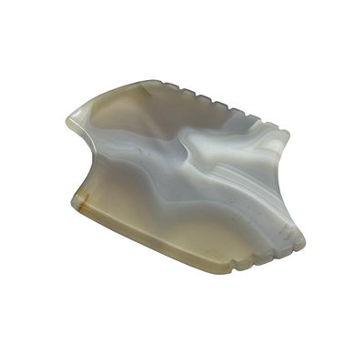 Graue Agate Guasha Schraubstein tragbare Körpermassager für Natur Jade Gua Sha und Haut-Lifting