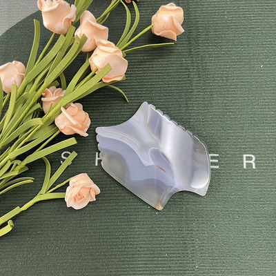 Graue Agate Guasha Schraubstein tragbare Körpermassager für Natur Jade Gua Sha und Haut-Lifting