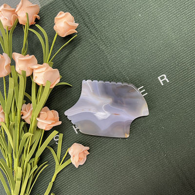 Graue Agate Guasha Schraubstein tragbare Körpermassager für Natur Jade Gua Sha und Haut-Lifting
