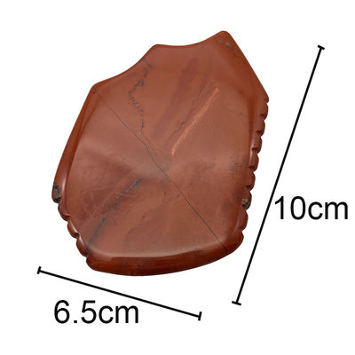 Red Jasper Facial Guasha Hautheben Festern natürliche Handheilung Jade Gua Sha Gesichtsmassage Werkzeug tragbare und Handheld