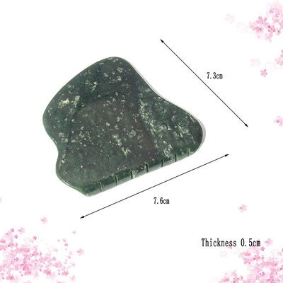 Jade Stein Natürliche Nanyang Schwarz-grüne Guasha Schrauben Massage Gua Sha für die Aktivierung Qi und Baggerung Sicherheiten