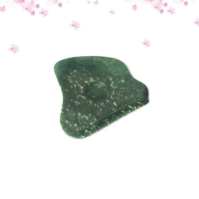 Jade Stein Natürliche Nanyang Schwarz-grüne Guasha Schrauben Massage Gua Sha für die Aktivierung Qi und Baggerung Sicherheiten
