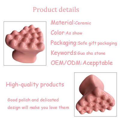 Customized Logo Keramik Gua Sha Massagetool für Gesichts- und Körper-Lymphdrainage