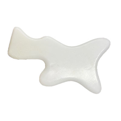 Körperskulptur Werkzeuge Großes weißes Jade Schaben Massagetools für Lymphdrainage und Gua sha Therapie