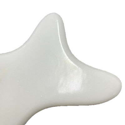 Körperskulptur Werkzeuge Großes weißes Jade Schaben Massagetools für Lymphdrainage und Gua sha Therapie