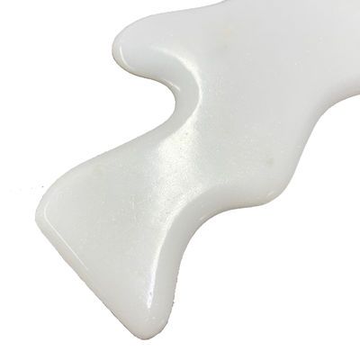 Körperskulptur Werkzeuge Großes weißes Jade Schaben Massagetools für Lymphdrainage und Gua sha Therapie