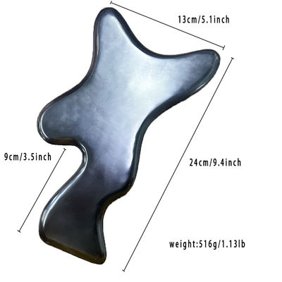 Körperpflege Produkte Gua Sha Board Logo Unterstützung kundenspezifisches Custom Logo Polygonal Schwarzer Bianstone Jade Massagetool
