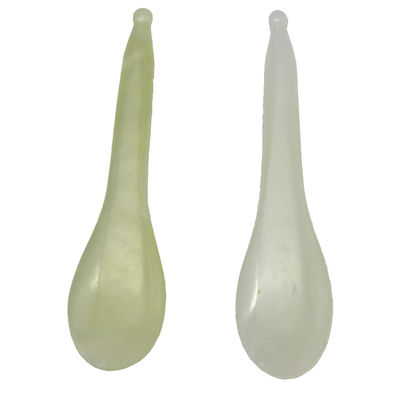 Gelber Löffelförmiger Akupunkturpunkt-Massage-Stift Xiuyan Jade Stick Augenmassage-Stift mit und akzeptablen OEM/ODM-Service