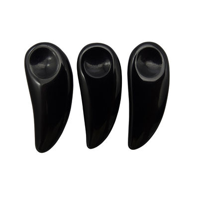 Schwarzer Gesichtsmassager Mini Obsidian Kosmetik Guasha Löffel Augencreme Make-up Schaufel Spatula Stick für Augenmassage