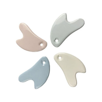 Weiße Herzform Keramik Gua Sha Massagebrett Gua Sha Gesichtsmittel für alle Hauttypen Sauber Anti-Aging