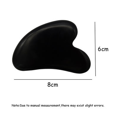 Natürliche schwarze Bian Stein Herz Form Gua Sha Massagetool für Spa Entspannung Meditation