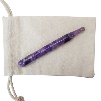 Dünnes Gesicht Gua sha Werkzeuge Natürliche Amethyst Akupressur Guasha Massage Therapie Pen für den ganzen Körper tiefe Gewebe Schmerzlinderung