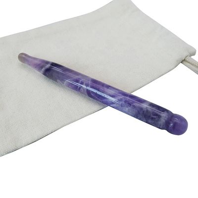Dünnes Gesicht Gua sha Werkzeuge Natürliche Amethyst Akupressur Guasha Massage Therapie Pen für den ganzen Körper tiefe Gewebe Schmerzlinderung