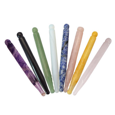 Dünnes Gesicht Gua sha Werkzeuge Natürliche Amethyst Akupressur Guasha Massage Therapie Pen für den ganzen Körper tiefe Gewebe Schmerzlinderung