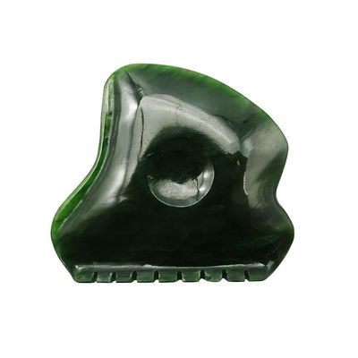 Ganzheitliche Körperentspannung mit poliertem Nephrit Jade Gua Sha Massagetool