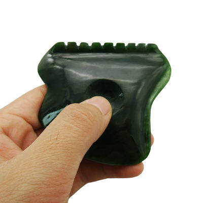 Ganzheitliche Körperentspannung mit poliertem Nephrit Jade Gua Sha Massagetool