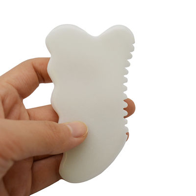 Tägliche Anti-Aging Gesundheit und Hautpflege Werkzeuge Weiße Jade Guasha Board mit Custom Gua Sha Gesichtsmassage Werkzeug