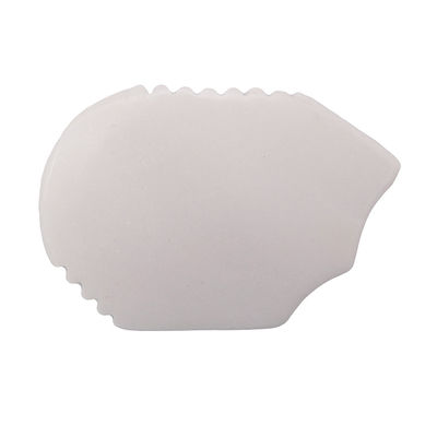 Personalized Logo Gua Sha Massagetool Natürliche Weiße Jade Guasha Brett für Gesicht Hals Arm Rücken Körper Anti-Falten Anti-Alterung