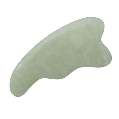 Customized Logo Grün Natur Spa Gua Sha Kopfhaut Massagetool zum Schaben von Gesichts- und Körperhaut Polsterte Guasha Gesichtsmassager