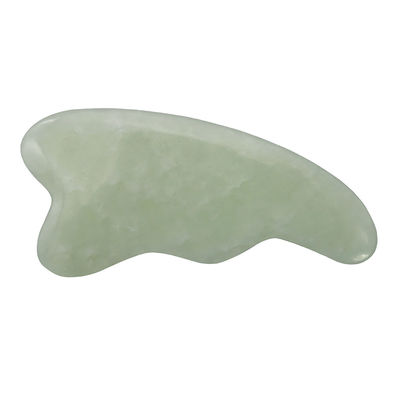 Customized Logo Grün Natur Spa Gua Sha Kopfhaut Massagetool zum Schaben von Gesichts- und Körperhaut Polsterte Guasha Gesichtsmassager