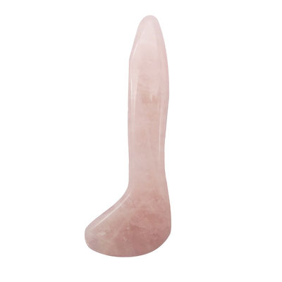2024 Produkt poliert technisch natürlich rosa Quarz Jade Gua Sha Massagetool für Gesichtsmassage Geschenkbox MOQ 100PCS
