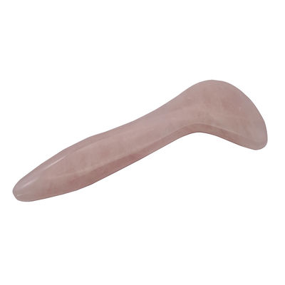 2024 Produkt poliert technisch natürlich rosa Quarz Jade Gua Sha Massagetool für Gesichtsmassage Geschenkbox MOQ 100PCS