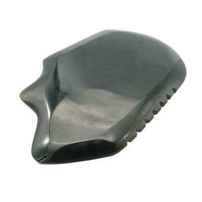 2024 Trend Produkte Natürlicher Jade-Stein Guasha Werkzeug für Gesicht und Körper Schraubbrett Dunkelgrün Nephrit Massage Bereich