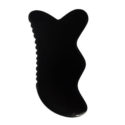 Gua Sha Massagetool Natürliche schwarze Bian Stein Guasha Tool für Fuß Hals Rücken Gesichtsmassage