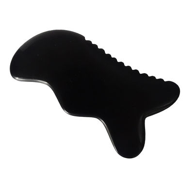 Gua Sha Massagetool Natürliche schwarze Bian Stein Guasha Tool für Fuß Hals Rücken Gesichtsmassage