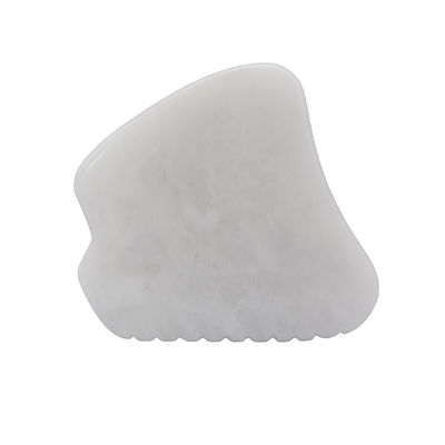 Musikalische Funktion Weißes Jade Gua Sha Massagetool für SPA-Therapie Polierter Natürlicher Jade Stein Gesichtsmassage Guasha Tool